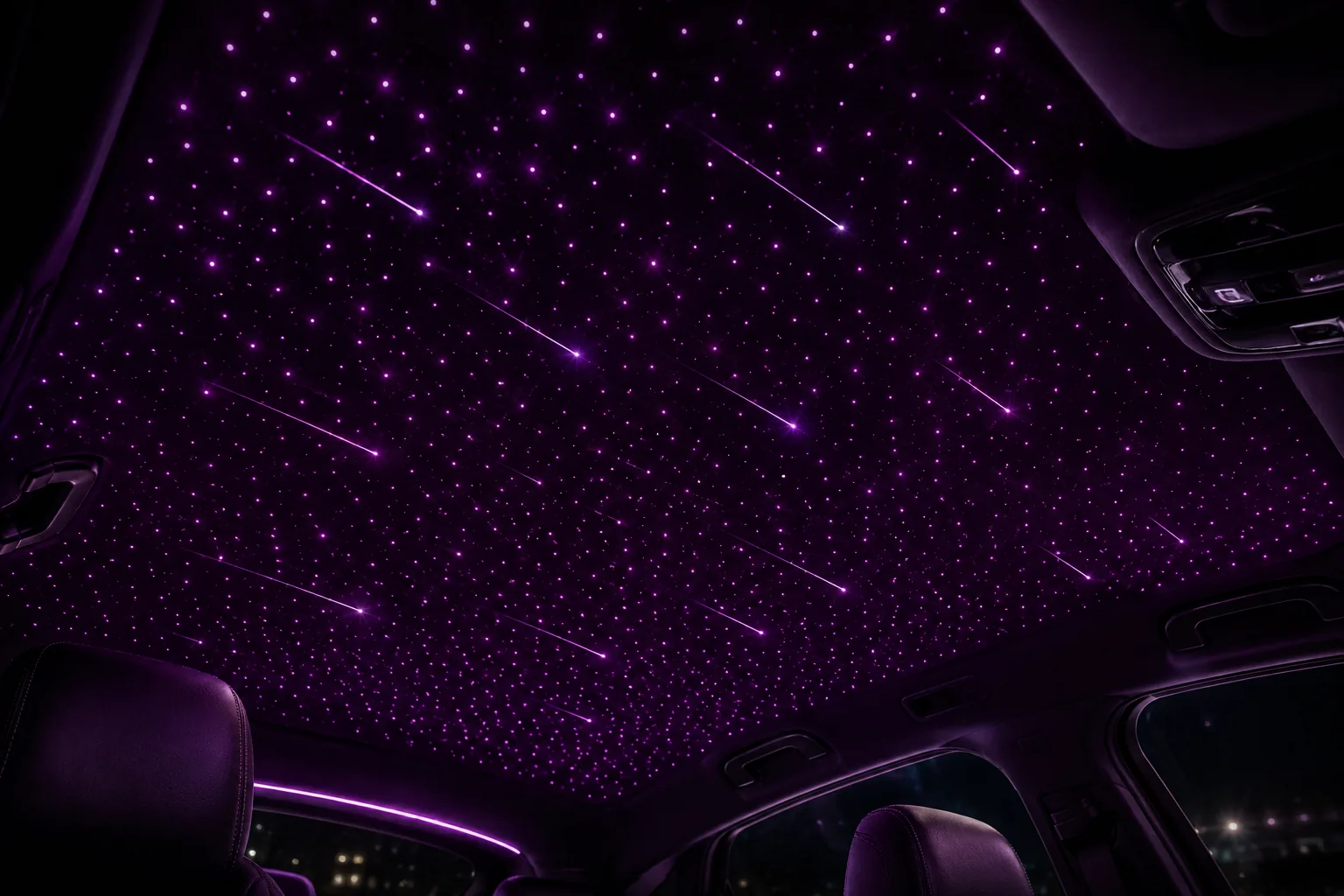Starlight headliner installation in West Yorkshire